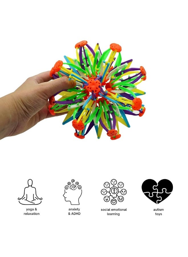 4E's Novelty 4E's Novelty Expandable Ball, Plastic Sensory Sphere for Kids and Adults  - Image 5