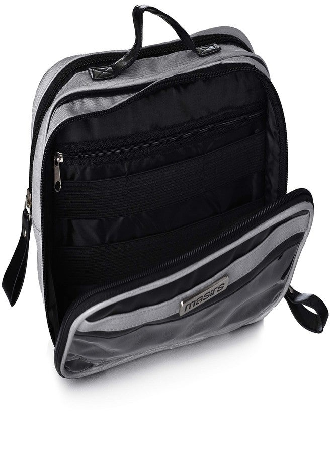 Masirs Cosmetic Toiletry Travel Bag - Zippered Pockets will Keep Cosmetics and Toiletries Organized while Traveling. Portable Hanging Shower Caddy Insert with Mesh Pockets and Toothbrush Holder. - Image 3