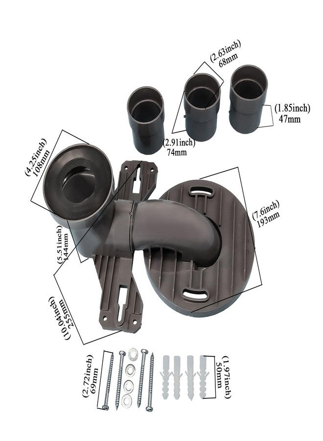 Lychee Light Toilet Offset Flange with Gasket, Screws, and Three 2.91-Inch Extension Pipes, Compatible with TOTO TSU01W.14、TSU01W.14R Bathroom Hardware. - Image 4