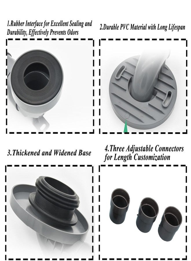 Lychee Light Toilet Offset Flange with Gasket, Screws, and Three 2.91-Inch Extension Pipes, Compatible with TOTO TSU01W.14、TSU01W.14R Bathroom Hardware. - Image 3