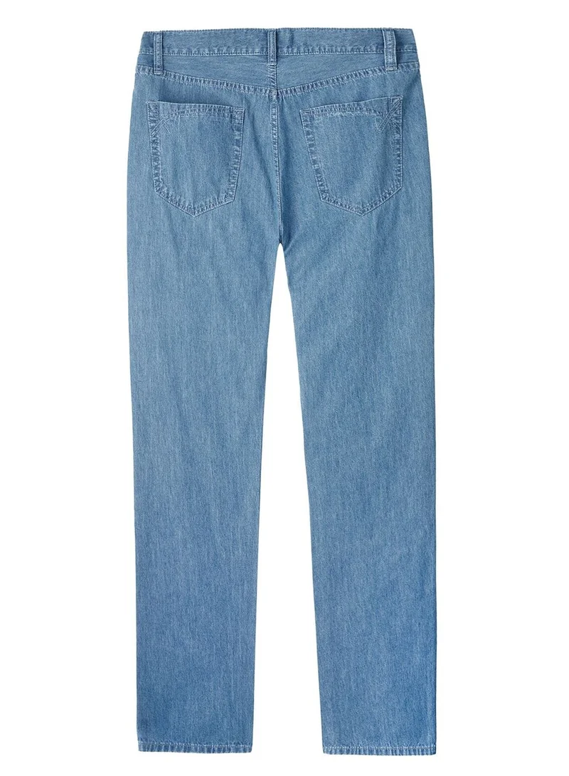 جيوردانو Men's Mid Rise Slim Fit Zipper Jeans