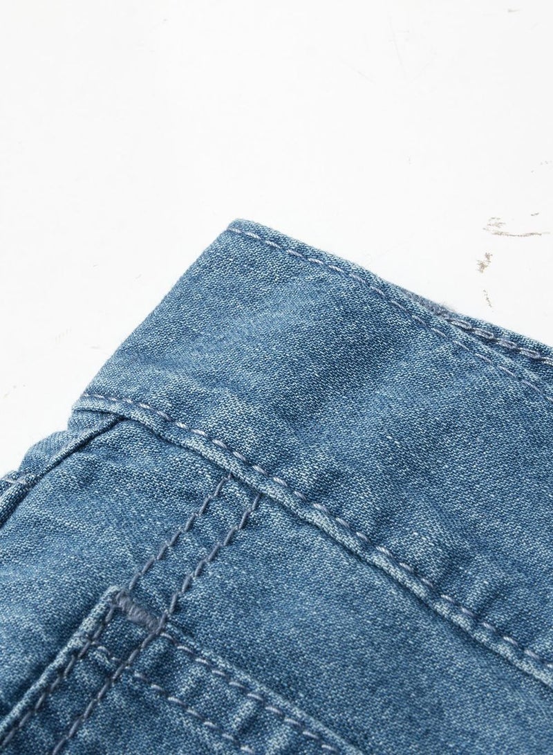 GIORDANO Men's Mid Rise Slim Fit Zipper Jeans - Image 3