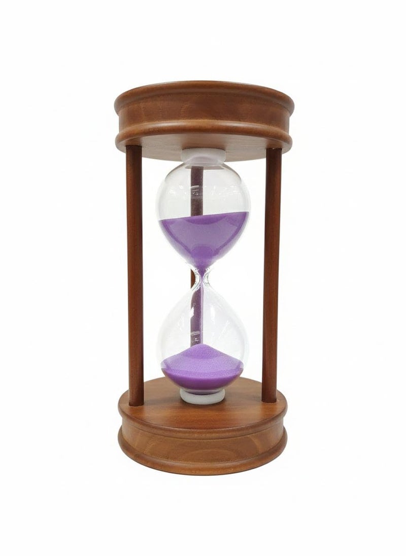 Classic Wooden Sand Hourglass Timer, Brown, 5 x 5 x 5 cm, 5 Minutes
