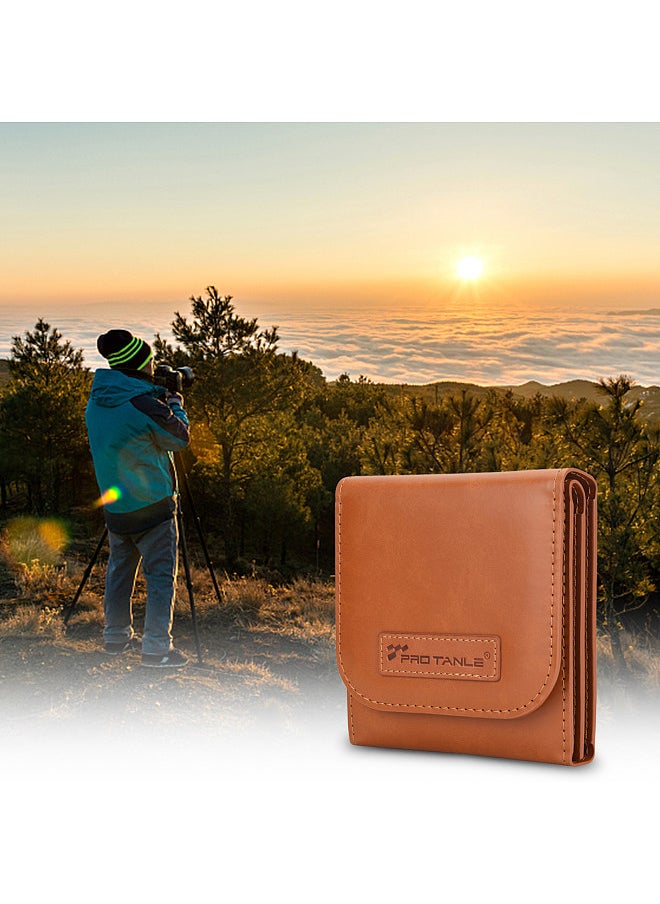 PRO TANLE Filter Hard Storage Case PU Leather Protective Bag Dust-Proof Carrying Punch Holds 3PCS up to 82mm Filters for UV CPL ND Graduated Neutral Density Filters  - Image 5
