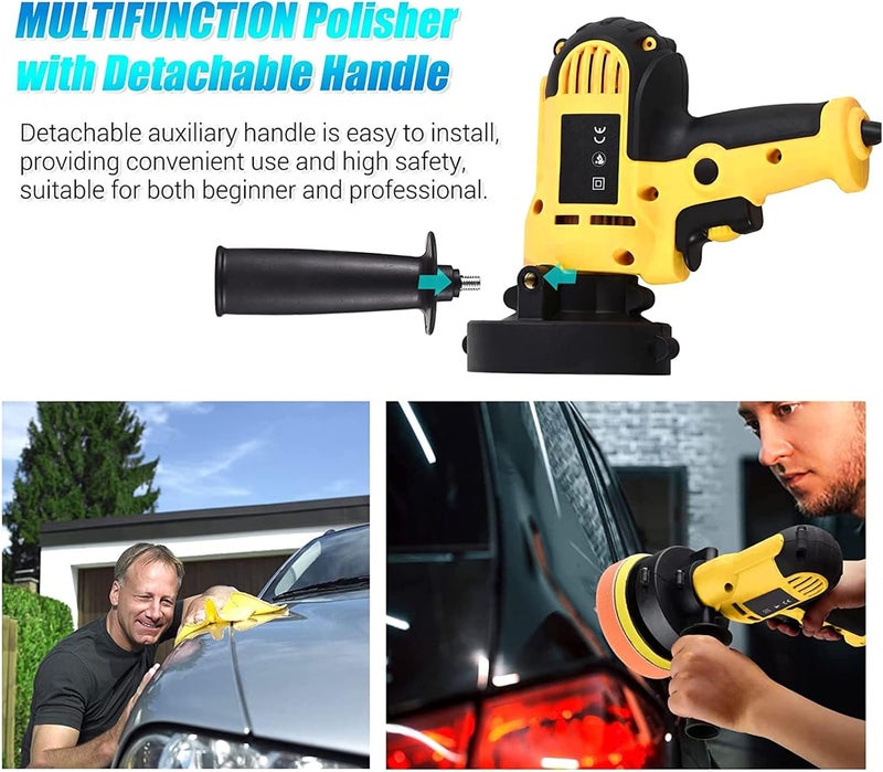 700W Polisher Machine Kit, Variable Speed Car Buffer Polisher, Home Diy Polisher Car Buffer Polisher Waxer Kit, For Car Sanding Polishing Waxing Sealing Glaze - Image 3