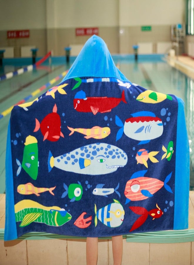 Bavilk Kids Bath Towels, Kids Towel Girls Boys Hooded Beach,Bathroom,Pool Swim Towels 30 × 50 INCH Large Size Ultra Absorbent Cute Cartoon Animal Full Vitality 100% Cotton Wearable Wrap for Child - Image 2
