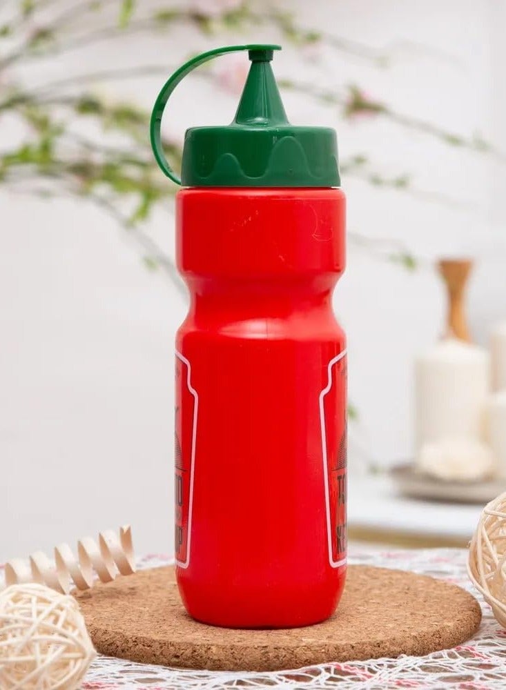 HEREVIN Herevin 660ml Tomato Ketchup Dispenser Bottle - Red Decorated BPA-Free PP & PE Squeeze Bottle for Ketchup, Sauces & Condiments - Image 3