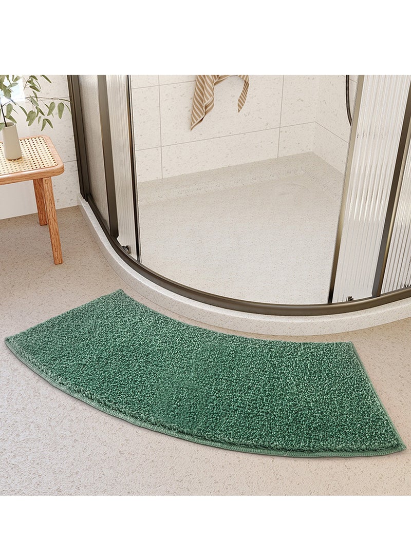 TYCOM Bath Mat Super Absorbent Bathtub Mat with Non-Slip Anti Slip Bathroom Floor Mats and Quick Dry Bath Rug Thickened Soft Easier Clean Carpet 40 By 100 CM Curved Green. 