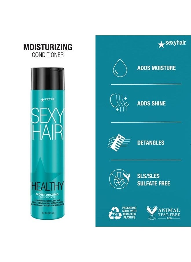 Sexy Hair - Healthy Moisturizing Conditioner, 10.1 Oz | Moisture, Slip, Detangling, and Shine | SLS and SLES Sulfate Free | All Hair Types - Image 1