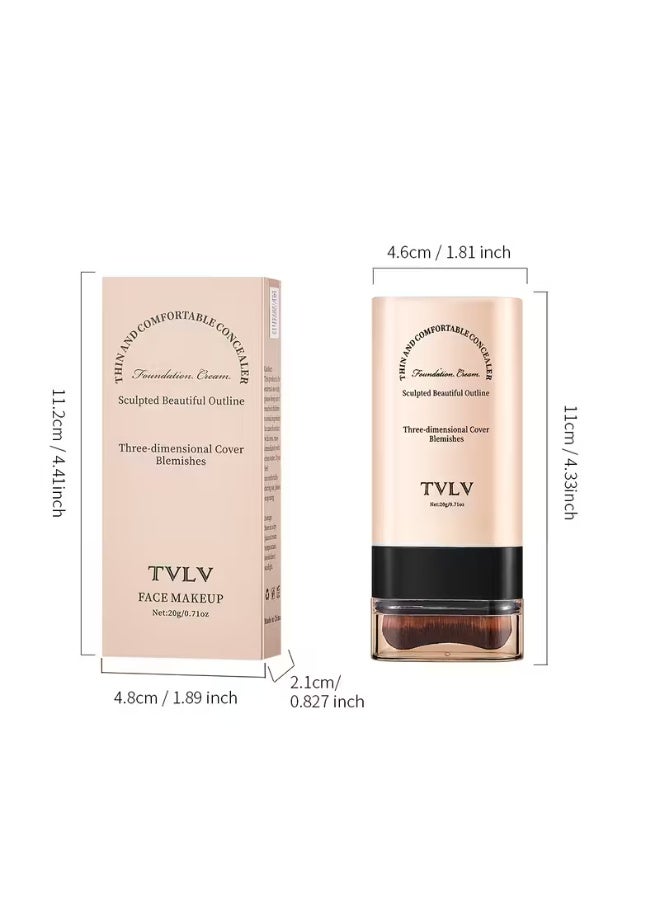 TVLV This 2-In-1 Concealer Foundation Stick Covers Dark Circles, Is Waterproof And Sweatproof, And Helps Create a Flawless Makeup Look - Image 4