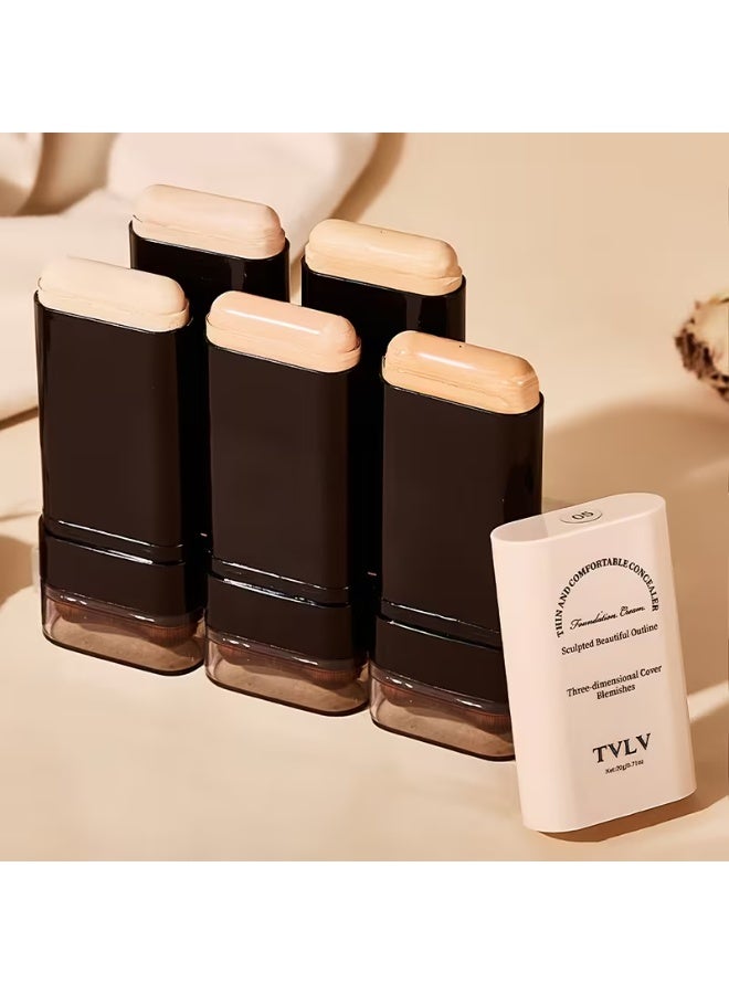 TVLV This 2-In-1 Concealer Foundation Stick Covers Dark Circles, Is Waterproof And Sweatproof, And Helps Create a Flawless Makeup Look - Image 5