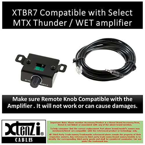 Xtenzi Amplifier Bass Volume Knob Control Remote XTBR7 Compatible with MTX Thunder/Wet Series Amp - Image 2