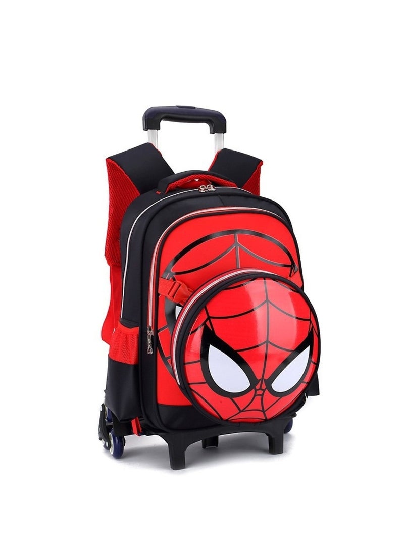 Red Spider Style Rolling School Bag - Image 1