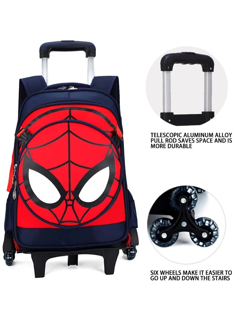 Red Spider Style Rolling School Bag - Image 2