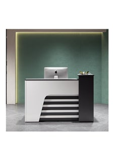 Neo Front Neo Front Reception Desk for office clinic corporate events retaurant Modern Area Banks Building Store Executive Dental Medical reception area tables furniture Grey/White TC-67816  - Image 3