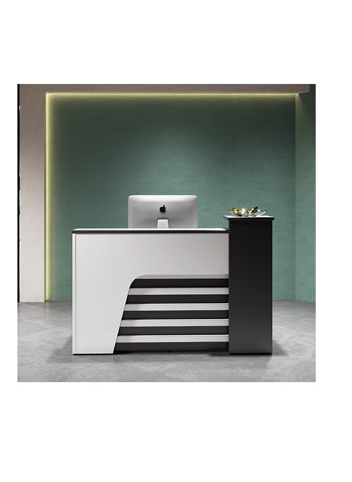 Neo Front Neo Front Reception Desk for office clinic corporate events retaurant Modern Area Banks Building Store Executive Dental Medical reception area tables furniture Grey/White TC-67816  - Image 3