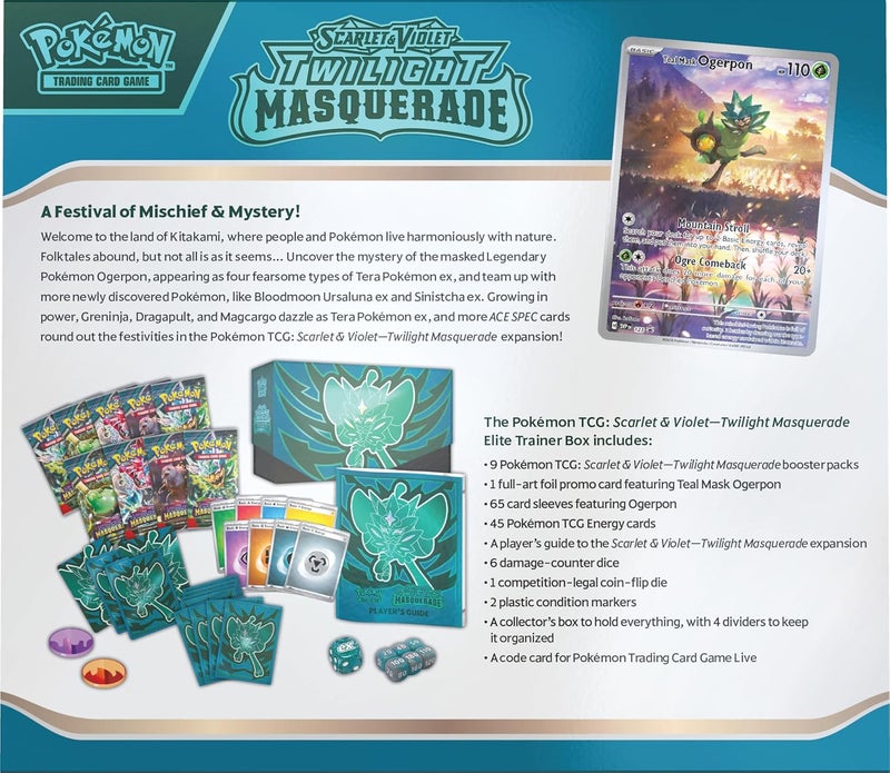Pokemon Pokémon TCG: Scarlet and Violet Twilight Masquerade Elite Trainer Box - Image 4