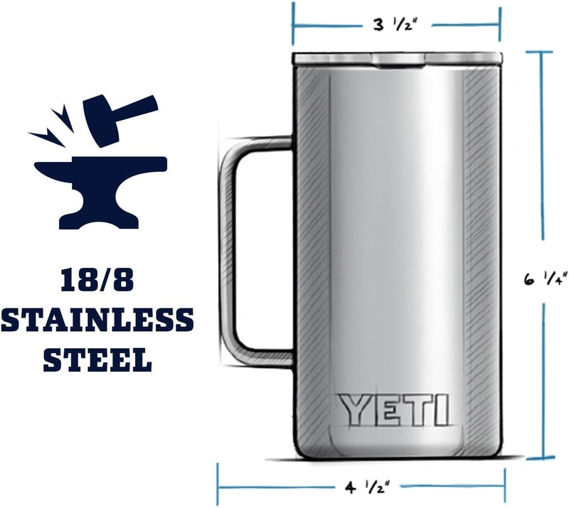 YETI وعاء ييتي رامبلر، فولاذ مقاوم للصدأ، كيب توبي، 24 أونصة (710 مل) - Image 3