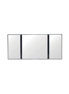 Car Visor Mirror Makeup Travel Vanity Mirror Cosmetic Tri-Fold Auto Mirror
