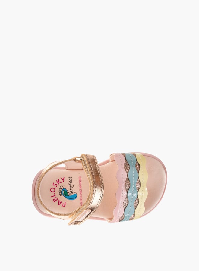 Pablosky Girls Strap Sandals With Hook And Loop Closure - Image 4