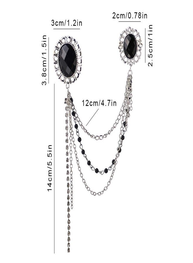 Huture Men's Brooch Set with Chains Suit Pin Badge for Men & Women Suit Tuxedo Tie Hat Scarf Decoration - Image 2