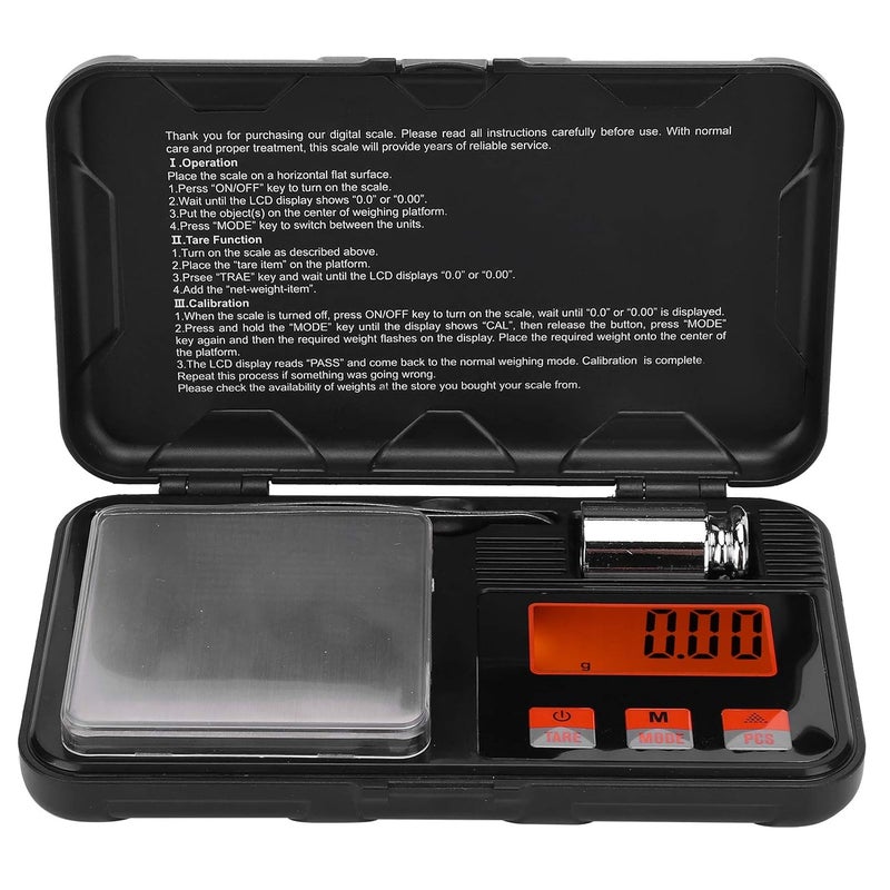 Baxnore Mini Scale, ABS Electronic Scale, 0.01g Accuracy Portable Measuring Scale, Small Pocket Digital Scale for Spices Measuring Tool - Image 1