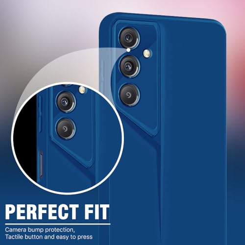 WOW IMAGINE Slim Back Cover for Samsung Galaxy M34 5G | Galaxy F34 5G | Blade Series Ultra Thin Case with Lightweight Design | Camera Protection | Soft Matte Silicone Flexible Mobile Case - Blue - Image 5