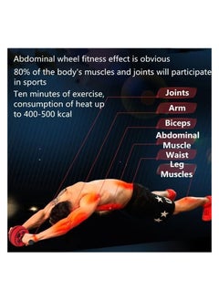 Generic Ab Roller Wheel, Abdominal Exercise Equipment for Abdominal and Core Strength Training, Home Fitness Exercise Wheels, Abdominal Exercise Machine with Knee Pads Accessories  - Image 2