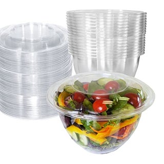 25 Pack 48oz Salad Bowls ToGo with Lids  Crystal Clear Plastic Disposable Salad Containers  Airtight Lunch Salads Parfait Fruits Leak Proof Airtight Fresh Meal Prep  Rose Bowl Container - pzsku/Z9C1C6A510F7BFD51ECAFZ/45/1749491295/ac52e9b5-85cc-4667-b5b4-893d88e13386