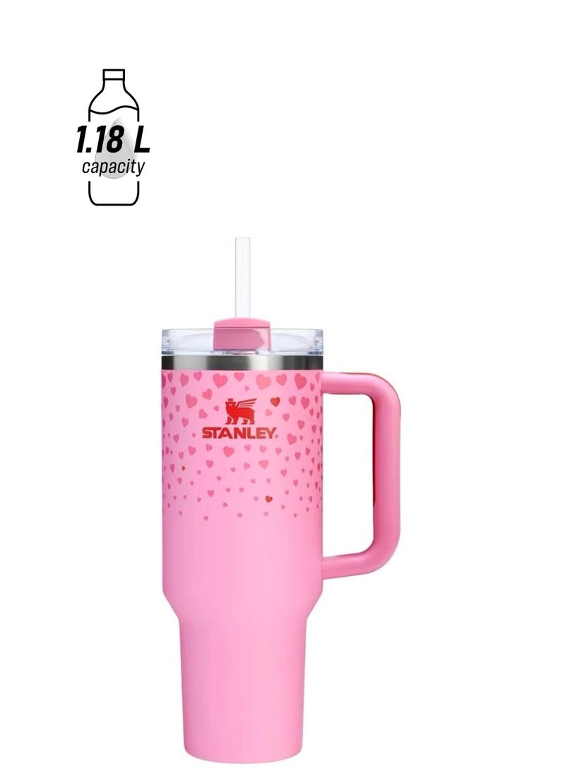 Stanley Valentine's Day Limited Quencher H2.0 FlowState Stainless Steel Vacuum Insulated Tumbler with Lid and Straw for Water, Iced Tea or Coffee, Smoothie and More, 40 oz  - Image 1