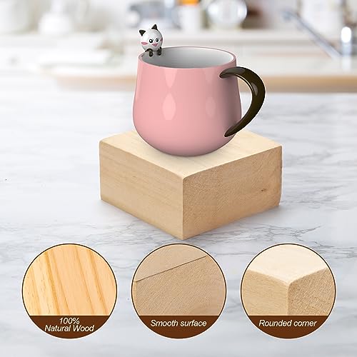 PONGJA 2 Pcs Basswood Carving Blocks, 4 x 4 x 2 inch Whittling Bass Wood Blocks Kit, Carving Soft Wooden Block for Beginners and Professional Artists DIY Wood Carving Crafts - Image 3