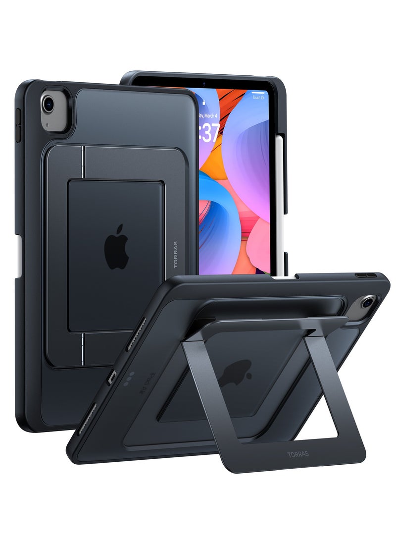 TORRAS Ostand for iPad Air 5th Generation Case/iPad Air 4 Case/iPad Pro 11-inch Case with Pencil Holder, Adjustable Dual Stand, All-Angle Viewing, Protective Cover 10.9 inch 2024, Translucent Black  - Image 2