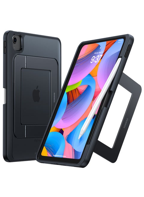 Ostand for iPad Air 5th Generation Case/iPad Air 4 Case/iPad Pro 11-inch Case with Pencil Holder, Adjustable Dual Stand, All-Angle Viewing, Protective Cover 10.9 inch 2024, Translucent Black