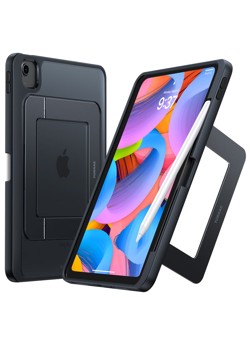 TORRAS Ostand for iPad Air 5th Generation Case/iPad Air 4 Case/iPad Pro 11-inch Case with Pencil Holder, Adjustable Dual Stand, All-Angle Viewing, Protective Cover 10.9 inch 2024, Translucent Black  - Image 1