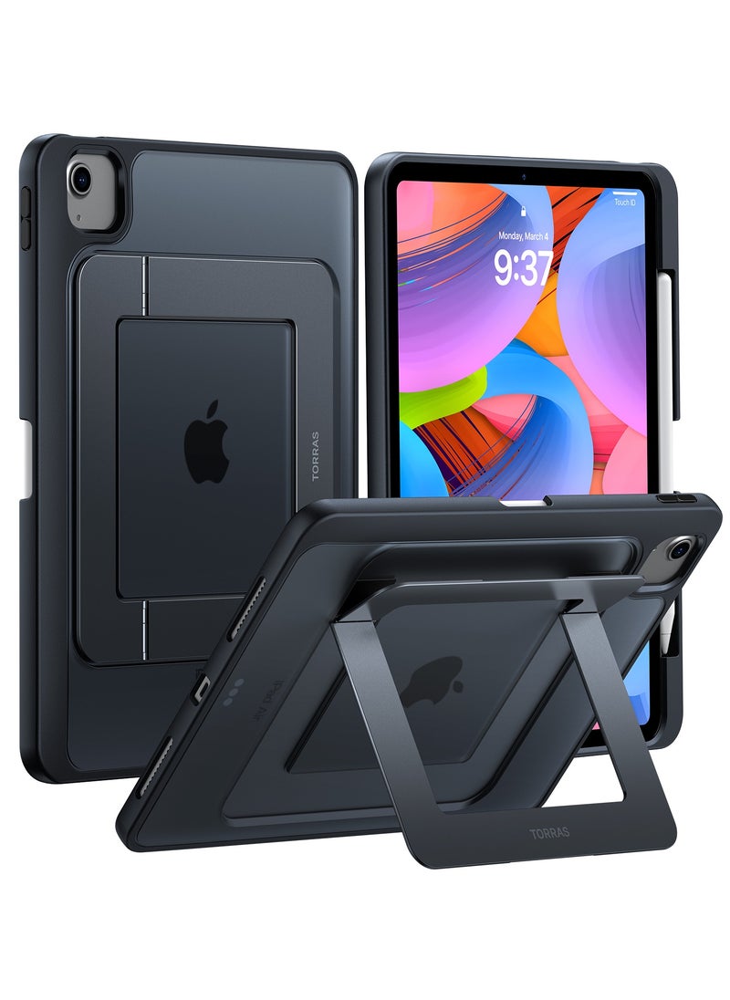 TORRAS Ostand for iPad Air 5th Generation Case/iPad Air 4 Case/iPad Pro 11-inch Case with Pencil Holder, Adjustable Dual Stand, All-Angle Viewing, Protective Cover 10.9 inch 2024, Translucent Black  - Image 5