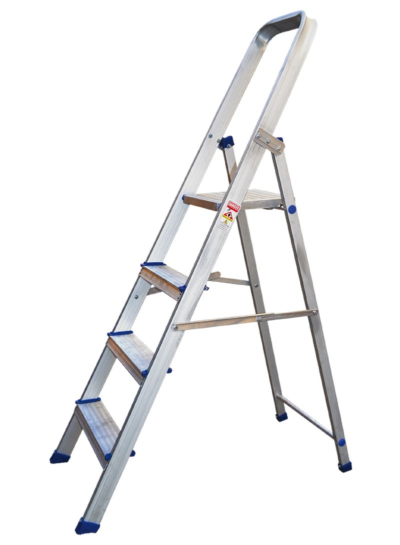 EMC Multi-Purpose Aluminium Folding Ladder for Home & Office – Non-Slip Steps & Safety Feet (4 Step Ladder) - Image 1