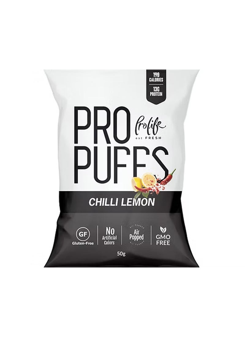 Prolife Chili Lemon Pro Puffs 50g (13g Protein) - Image 1