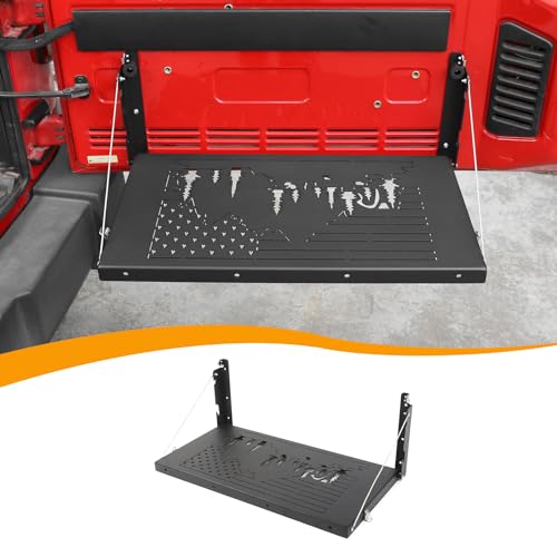 Hoolcar Tailgate Table Rear Door Foldable Table Cargo Shelf Storage Rack Compatible with Jeep Wrangler JK JKU 2007-2017, Support up to 75lb Storage Cargo Luggage Holder Carrier - Image 1
