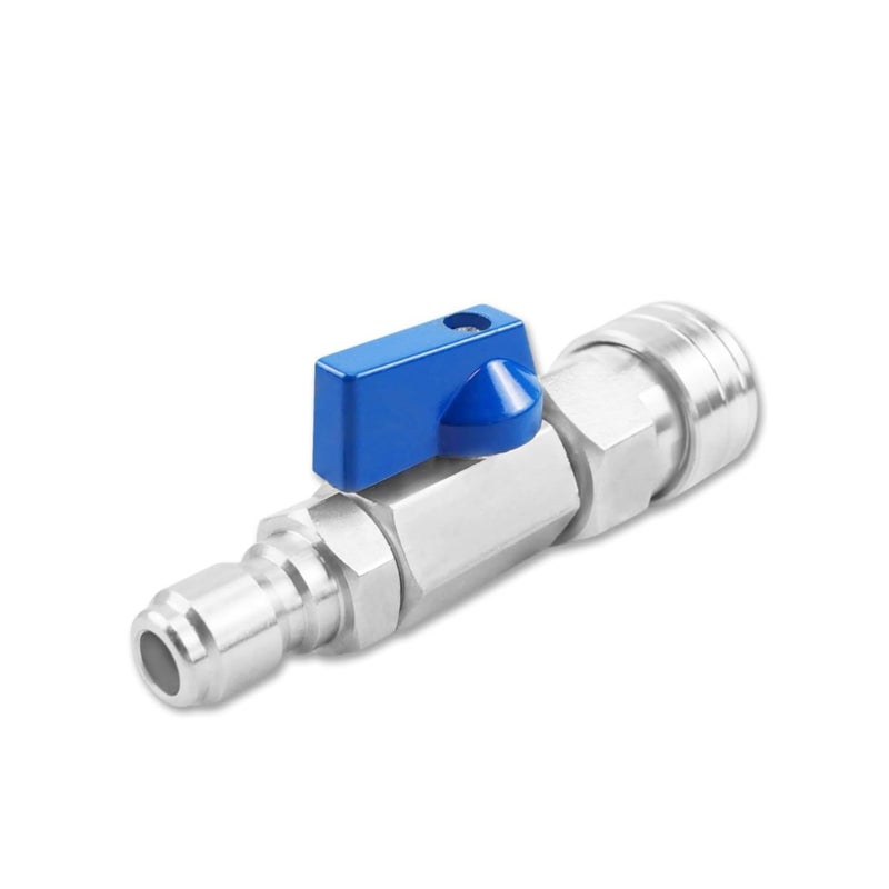 SOLARAE Heavy Duty High Pressure Washer Ball Valve Kit 3/8 NPT Quick Connector 4500 PSI for Power Washer Hose Control Water Flow Switch with Raw Material Belt - Image 1
