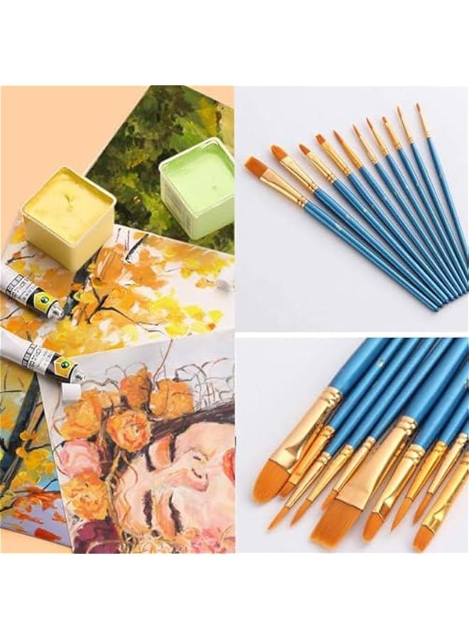 فايلكس مجموعة فرش طلاء اكريليك وازوي ـ 20 قطعة، للرسم ألوا المائية والزيتية، للوج والجسم، وللفاي في المايكير وف الرسم الصخري - Image 3