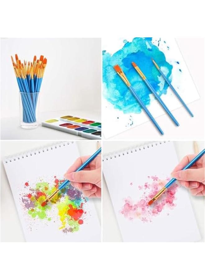 فايلكس مجموعة فرش طلاء اكريليك وازوي ـ 20 قطعة، للرسم ألوا المائية والزيتية، للوج والجسم، وللفاي في المايكير وف الرسم الصخري - Image 4