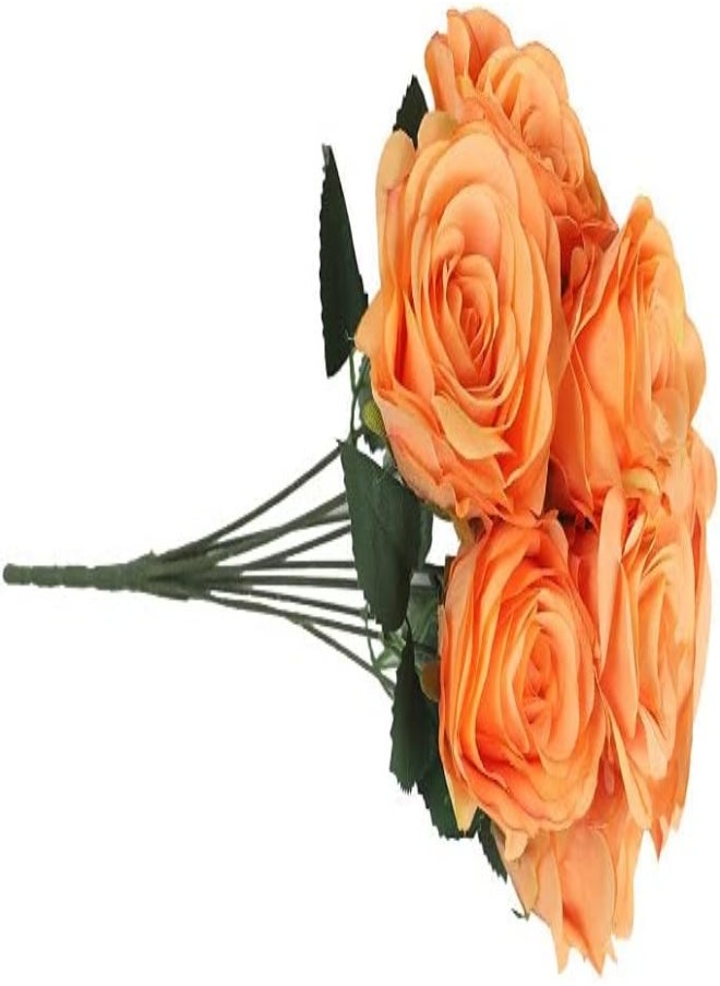 Pack of 6 Artificial Flowers Bunch, Lifelike Silk Orange Rose Flower Bouquet, Durable And Realistic Fake Flowers - pzsku/Z9C1CC5C81EF2832A3790Z/45/_/1716204043/cf6ba9af-e398-43e4-939d-dacf19965d6b