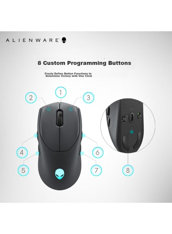 Alienware Aw720m Black Myth： Wukong Gaming Mouse, Tri-mode Wireless Bluetooth, High-end E-sports Mouse, Long Battery Life, 26000 High Dpi, Tri-mode, Ultra-long Battery Life, 8 Customizable Buttons - Image 3