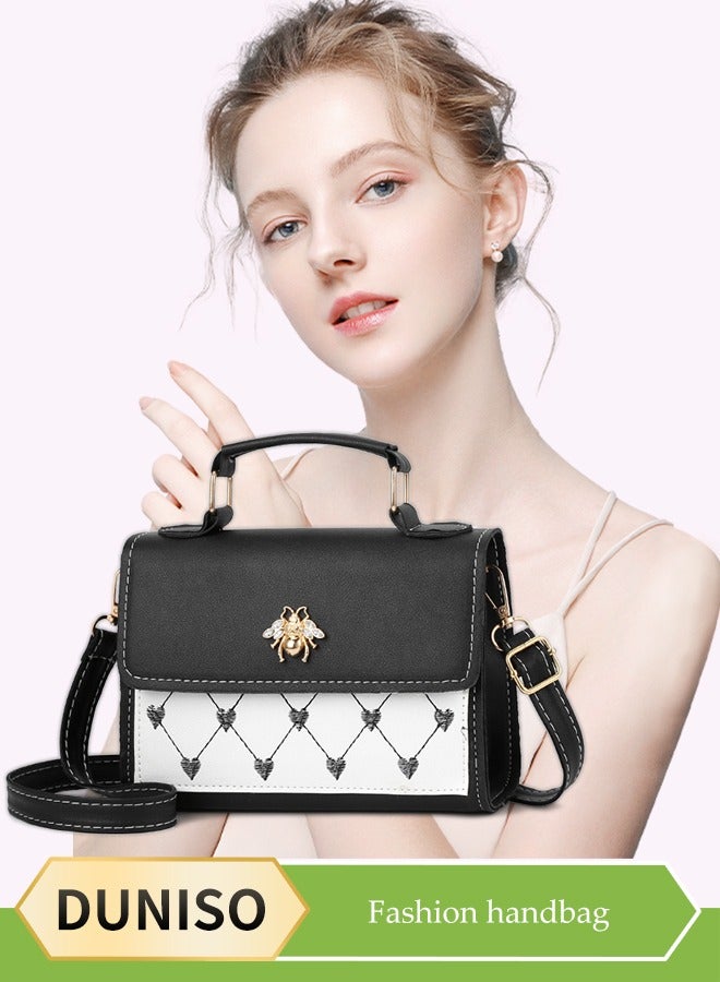 DUNISO Crossbody bag for women,magnetic button shoulder bag，PU leather handbag bag，with adjustable shoulder strap,suitable for shopping, dating, travel and work，20*15*6cm  - Image 1