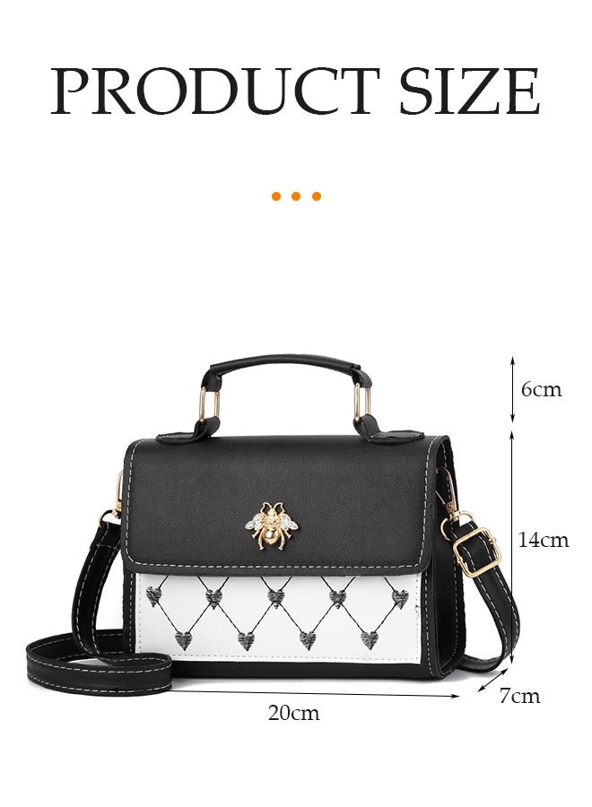 DUNISO Crossbody bag for women,magnetic button shoulder bag，PU leather handbag bag，with adjustable shoulder strap,suitable for shopping, dating, travel and work，20*15*6cm  - Image 5