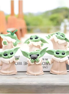 GROIC 6 PCS Star Wars Baby Yoda Gifts, 2.2-Inch Baby Yoda Doll Toys for Kids, Baby Yoda Action Figure, Baby Yoda Figurine for Home Decoration, Desk Decoration,Shelf Decoration  - Image 4