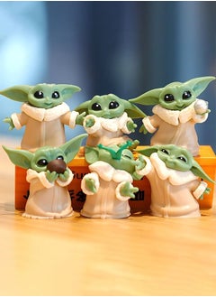 GROIC 6 PCS Star Wars Baby Yoda Gifts, 2.2-Inch Baby Yoda Doll Toys for Kids, Baby Yoda Action Figure, Baby Yoda Figurine for Home Decoration, Desk Decoration,Shelf Decoration  - Image 5