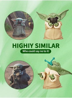 GROIC 6 PCS Star Wars Baby Yoda Gifts, 2.2-Inch Baby Yoda Doll Toys for Kids, Baby Yoda Action Figure, Baby Yoda Figurine for Home Decoration, Desk Decoration,Shelf Decoration  - Image 3
