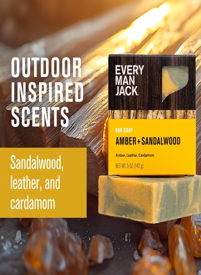 Every Man Jack Cold Processed Mens Bar Soap - Subtle Amber + Sandalwood Scent - Deeply Cleans & Hydrates w/Naturally Derived Ingredients - (3 Pack) - Image 3