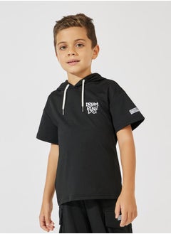 Styli Patch Detail Hooded Top & Cargo Joggers Set  - Image 2
